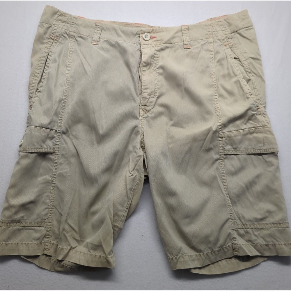 Tommy Bahama Shorts Mens Cargo Relax Zip Up Size 40 Tencel Pocket Work Party Ex
